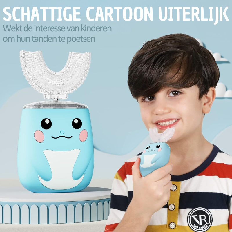 MiloBrush™ Juego de cepillos de dientes eléctricos para niños – Edición Pikachu (forma de U 360°, 6 modos)