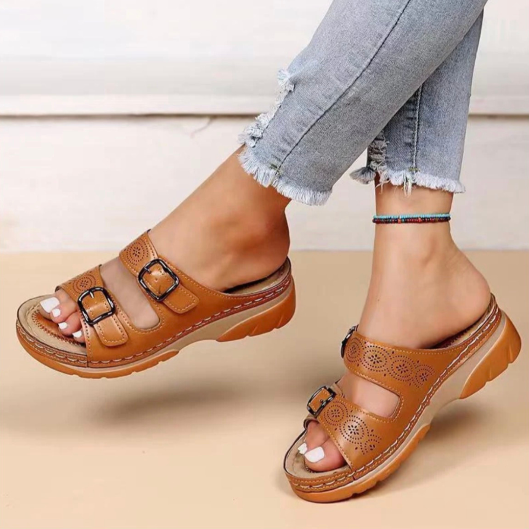 Sandalias ortopédicas Lovas para espolones calcáneos, pies anchos y osteoartritis.