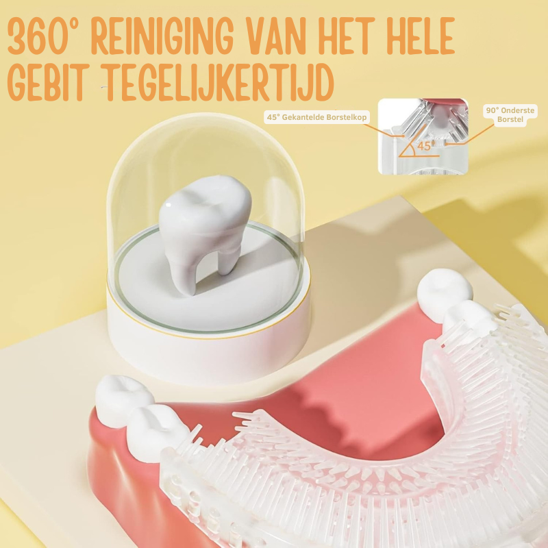 MiloBrush™ Juego de cepillos de dientes eléctricos para niños – Edición Pikachu (forma de U 360°, 6 modos)
