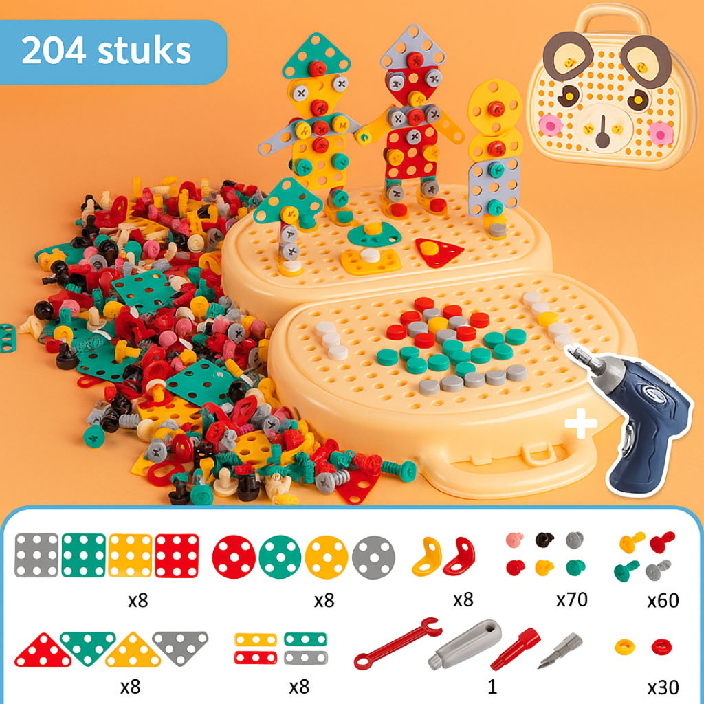 Kleine Bouwers – Kit de construcción resistente para niños