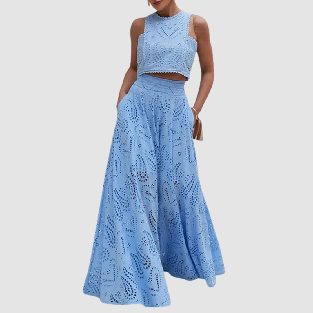 Conjunto Sofisticado de Dos Piezas Tallie™ | Elegante Conjunto de Dos Piezas para un Estilo Veraniego Chic