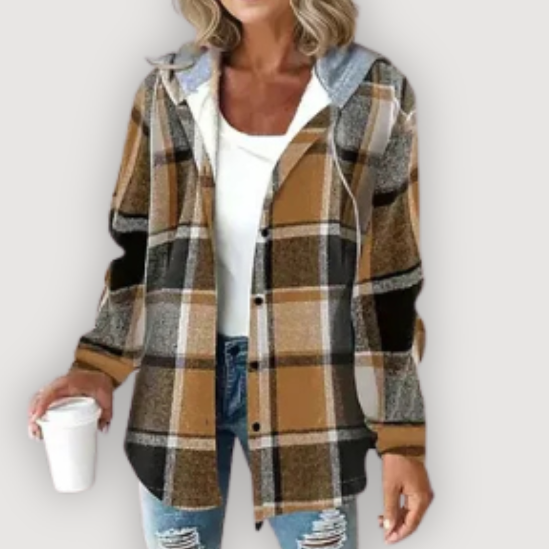 ROWAN – CHAMARRA CON GORRO A CUADROS