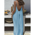 Afila™| Vestido de verano sin espalda informal con tirantes