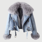 Aurelia – Chaqueta vaquera con forro de piel sintética