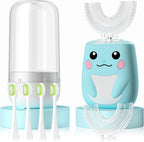 MiloBrush™ Juego de cepillos de dientes eléctricos para niños – Edición Pikachu (forma de U 360°, 6 modos)