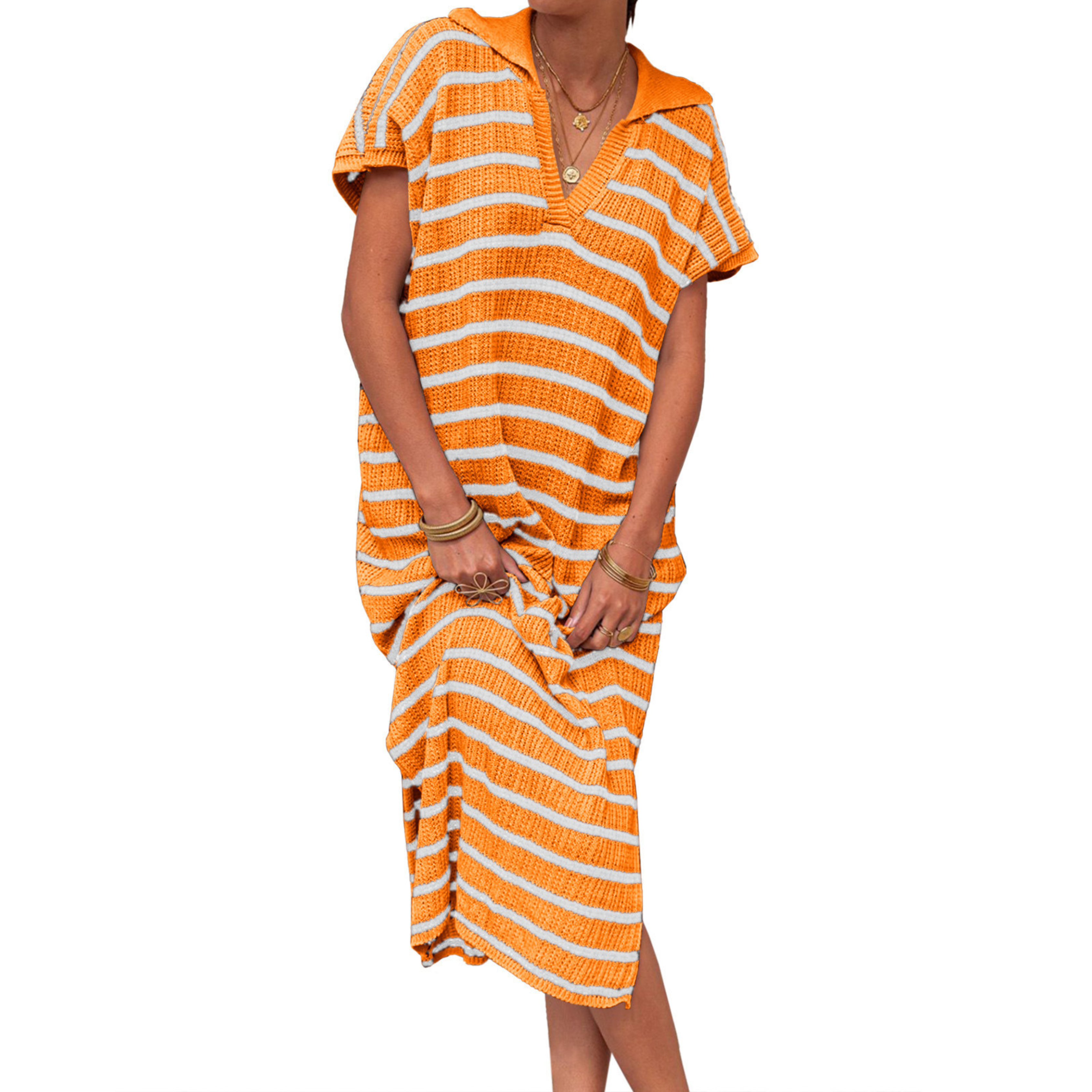 Odessa™ | Vestido maxi holgado de mujer con abertura Summer Graceful
