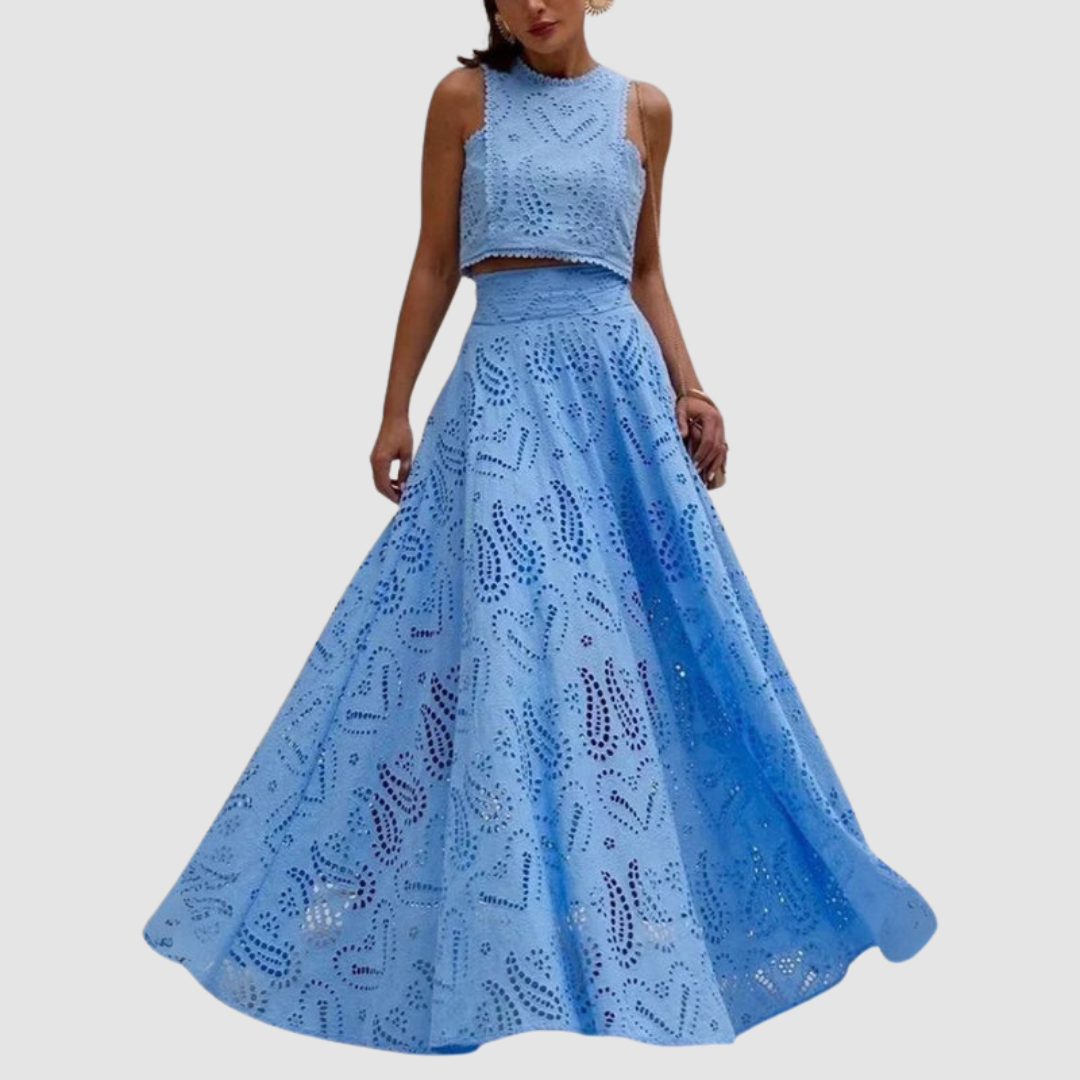 Conjunto Sofisticado de Dos Piezas Tallie™ | Elegante Conjunto de Dos Piezas para un Estilo Veraniego Chic