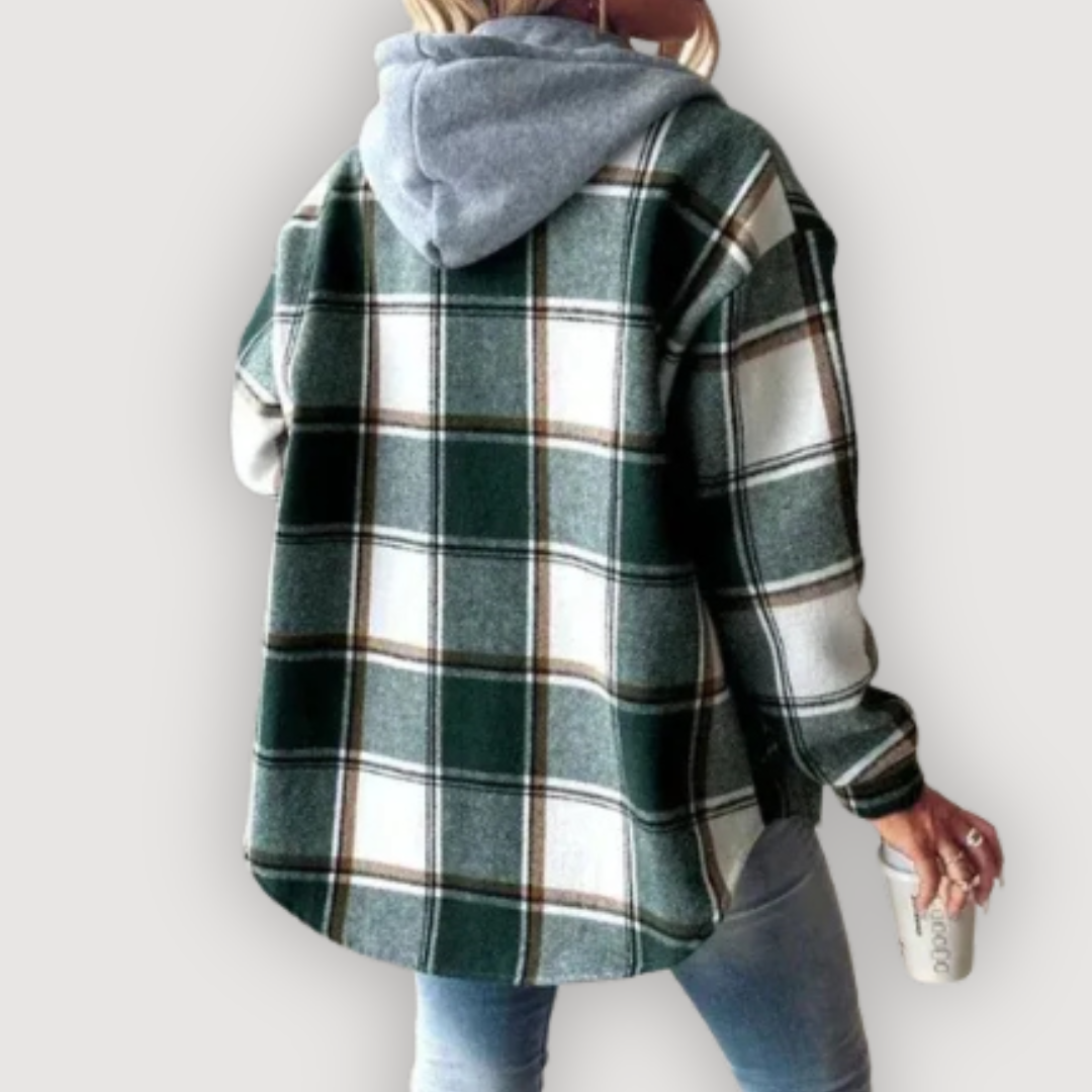 ROWAN – CHAMARRA CON GORRO A CUADROS