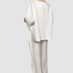 Conjunto Vina™ Relajado de 2 Piezas | Top Asimétrico y Pantalones de Pierna Ancha
