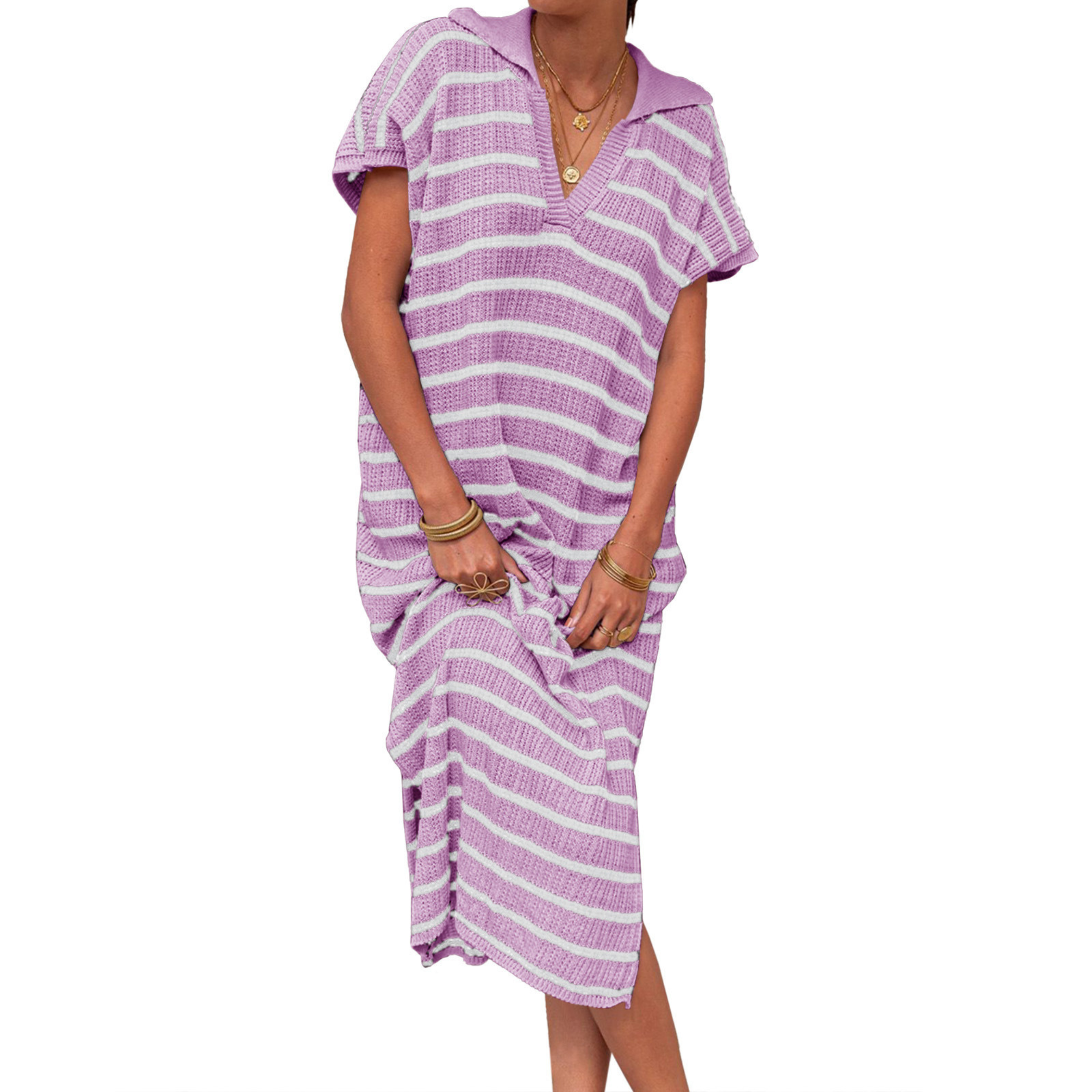 Odessa™ | Vestido maxi holgado de mujer con abertura Summer Graceful