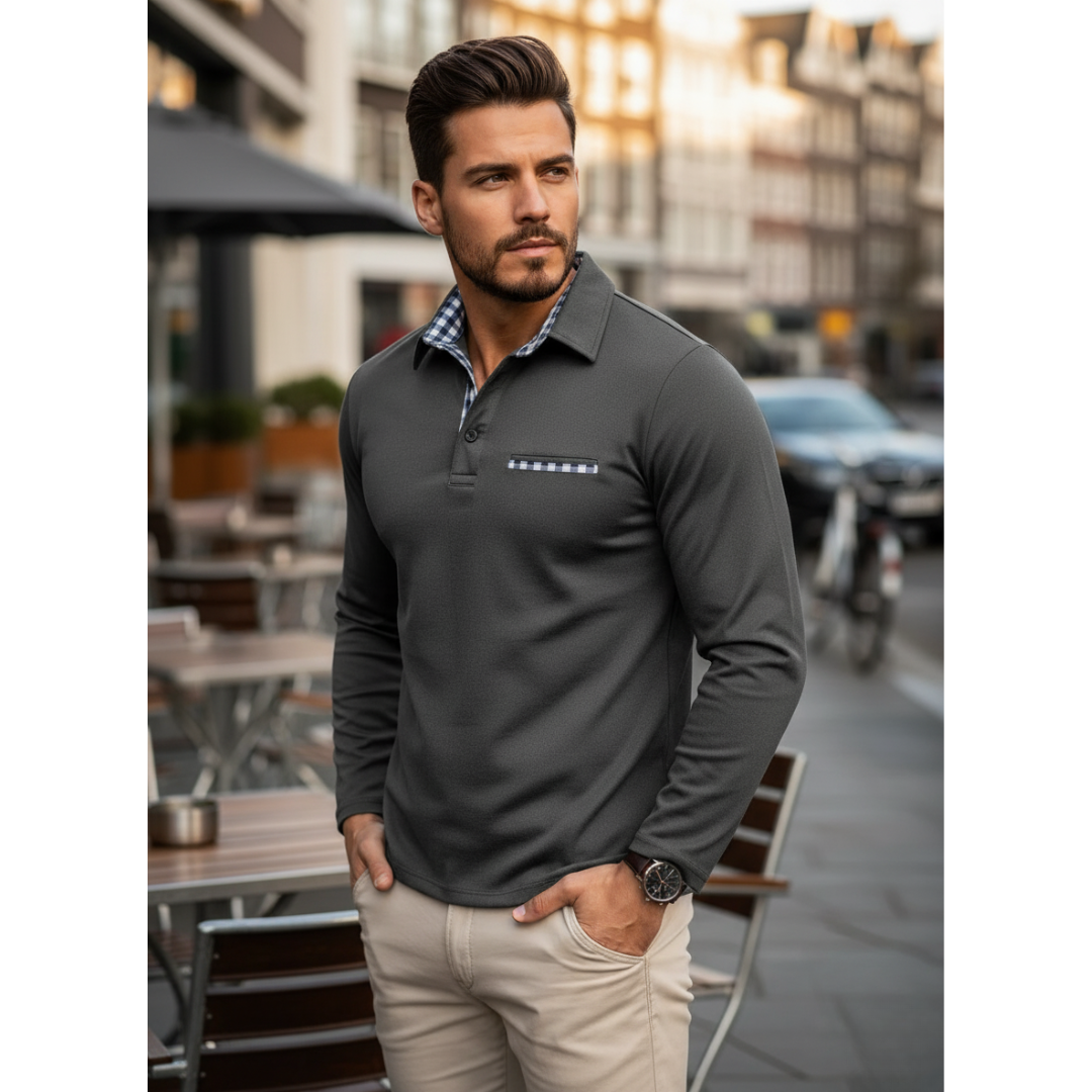 Milan | Poloshirt met lange mouwen