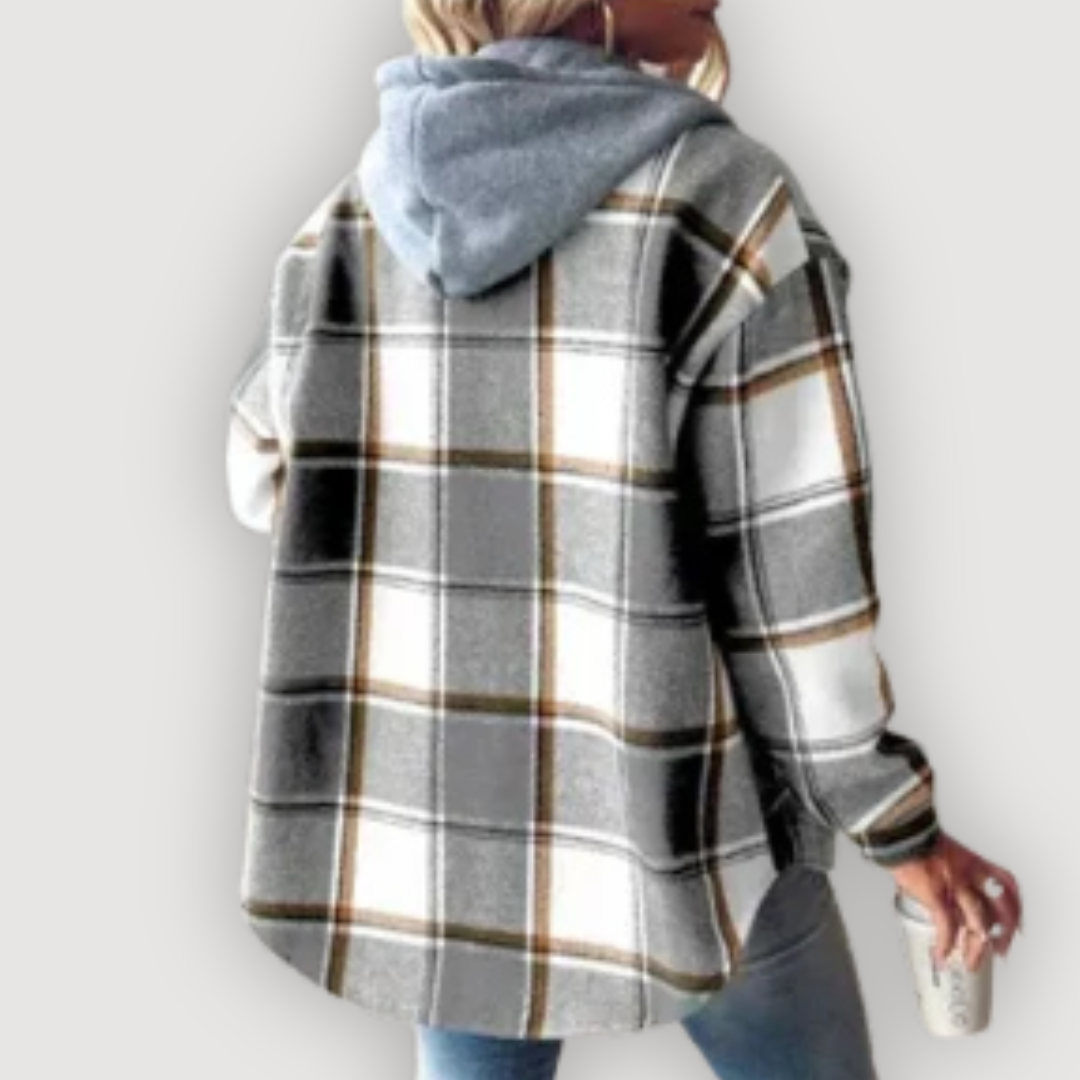 ROWAN – CHAMARRA CON GORRO A CUADROS