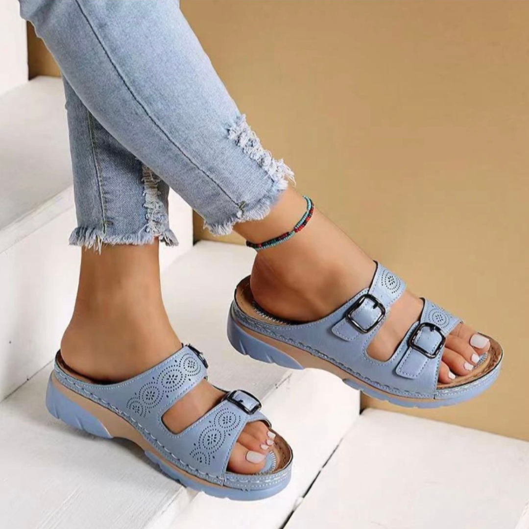 Sandalias ortopédicas Lovas para espolones calcáneos, pies anchos y osteoartritis.