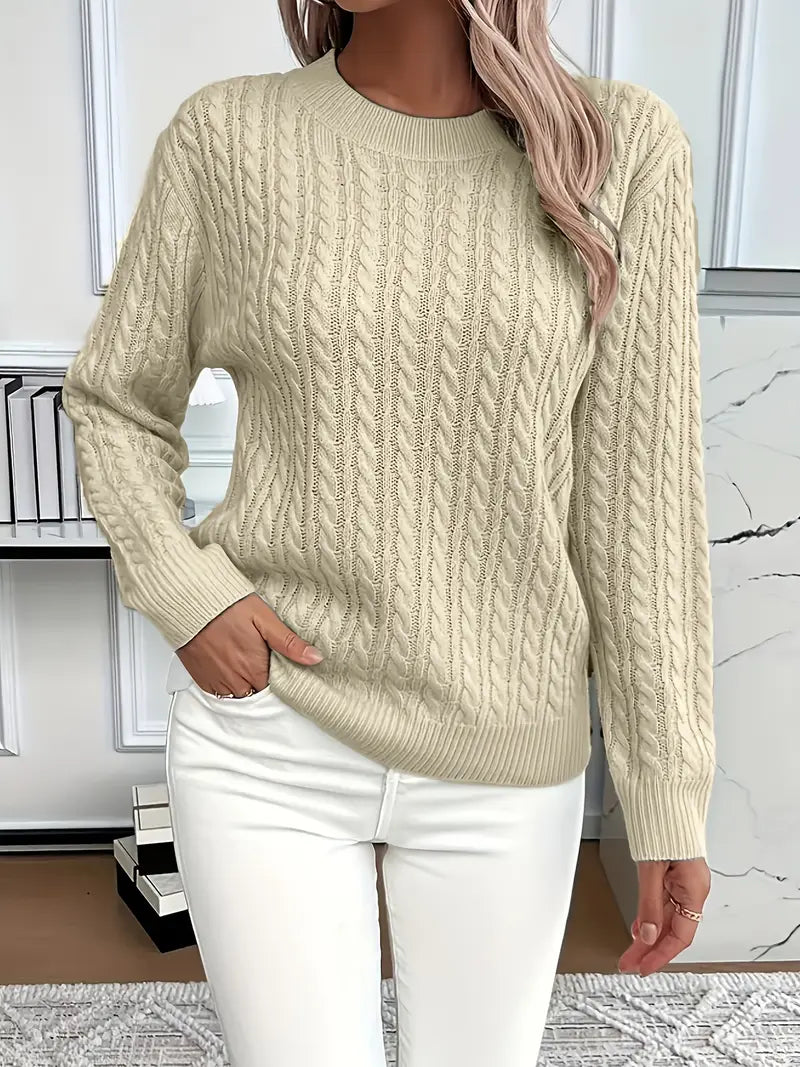 Elise | Comfortabele Kabeltrui met Tijdloze Stijl