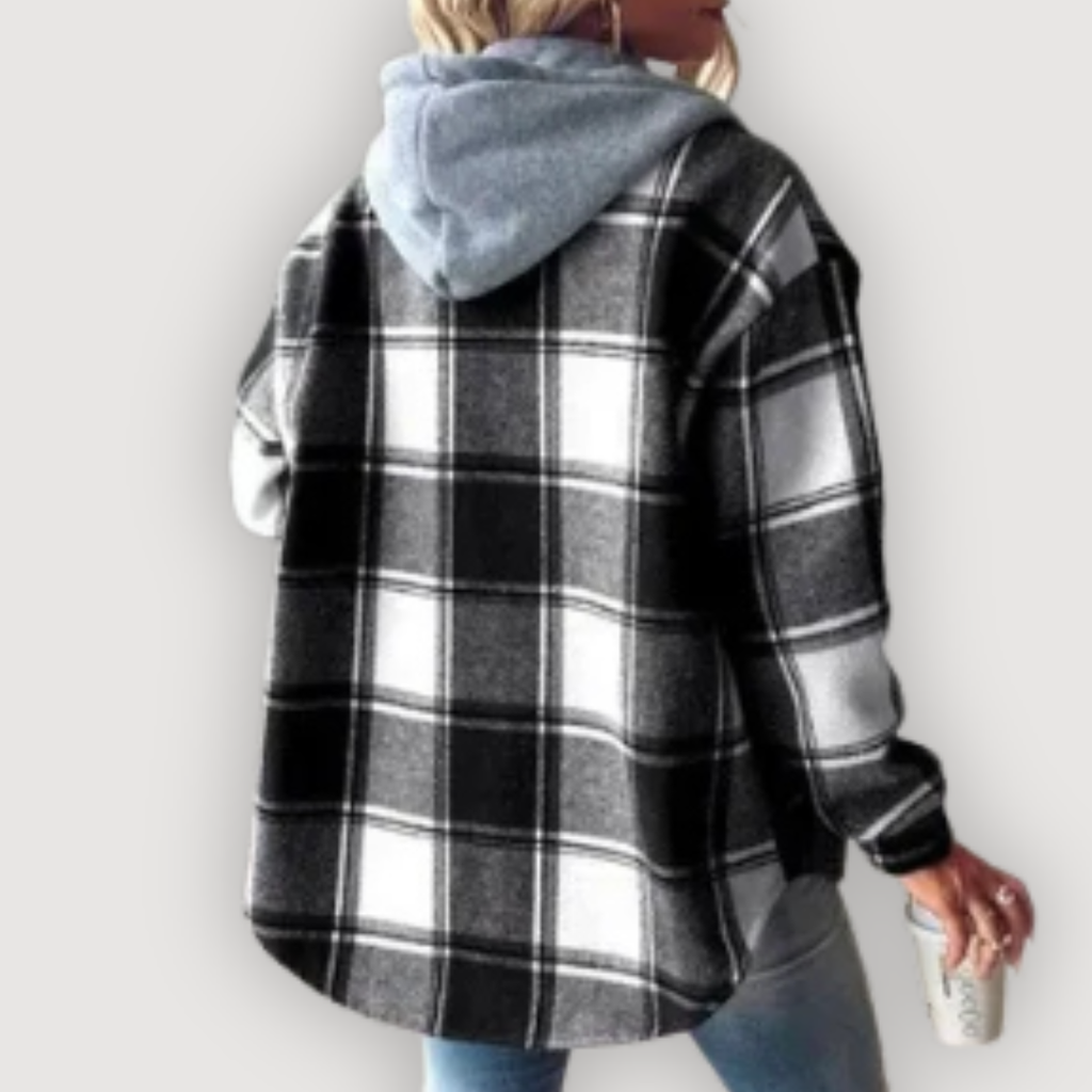 ROWAN – CHAMARRA CON GORRO A CUADROS