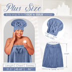 Set de bata cruzada de tallas grandes – Comodidad y estilo