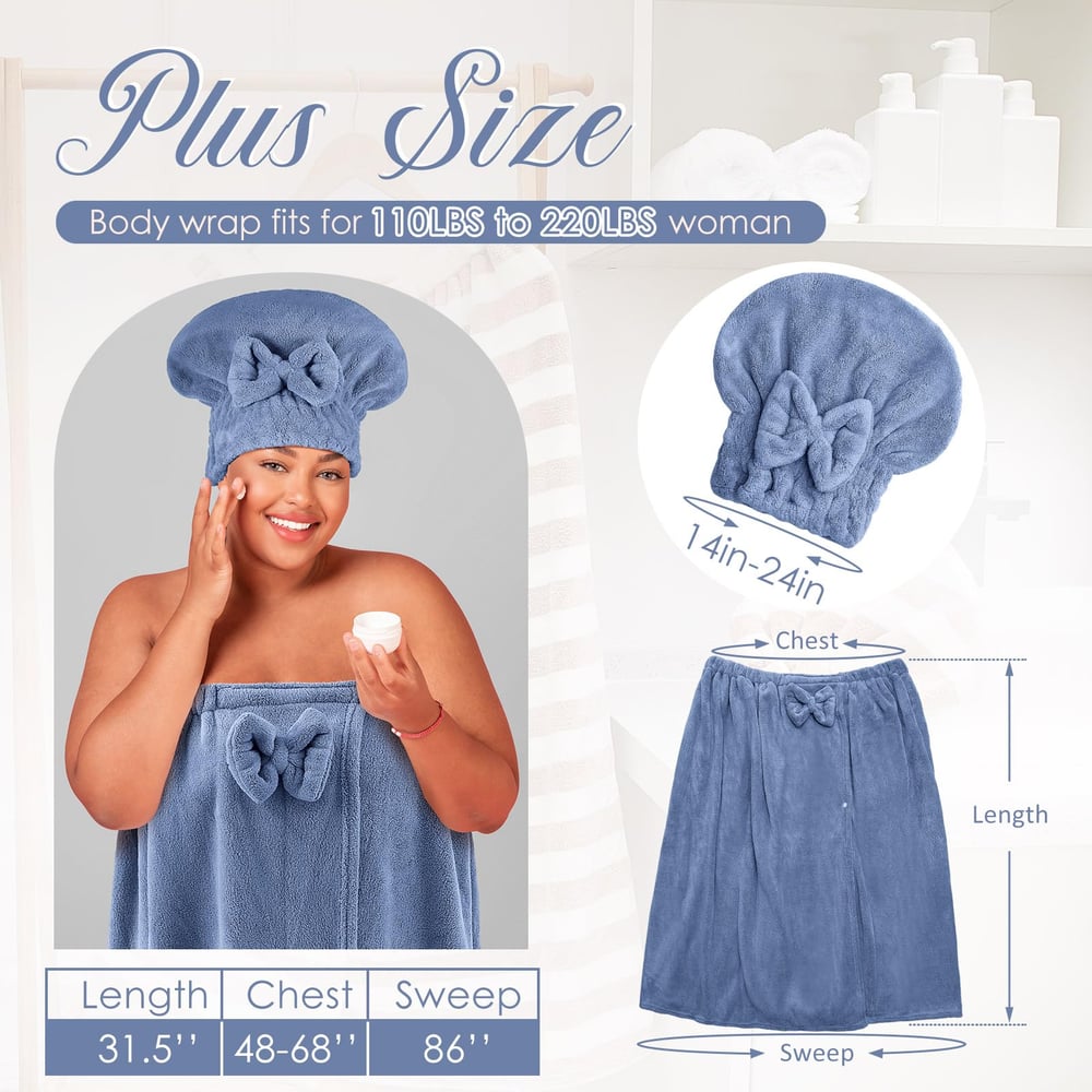 Set de bata cruzada de tallas grandes – Comodidad y estilo