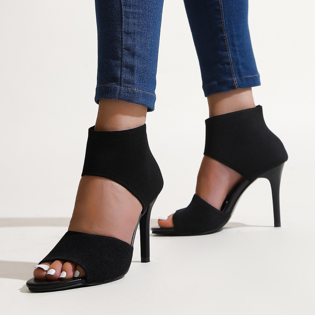 Savannah – Sandalias de tacón con tejido elástico