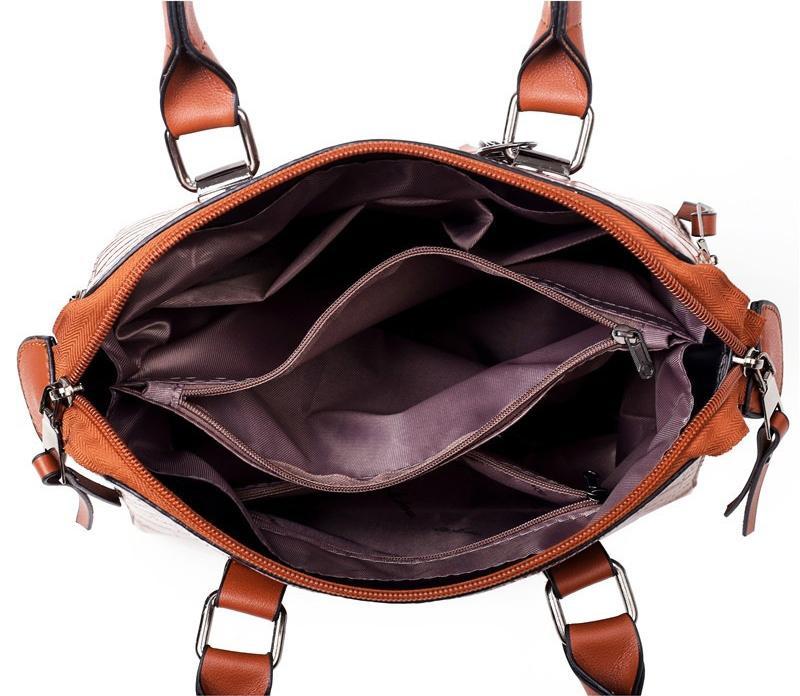 Palmer | Bolso de 4 piezas con patrón de cocodrilo