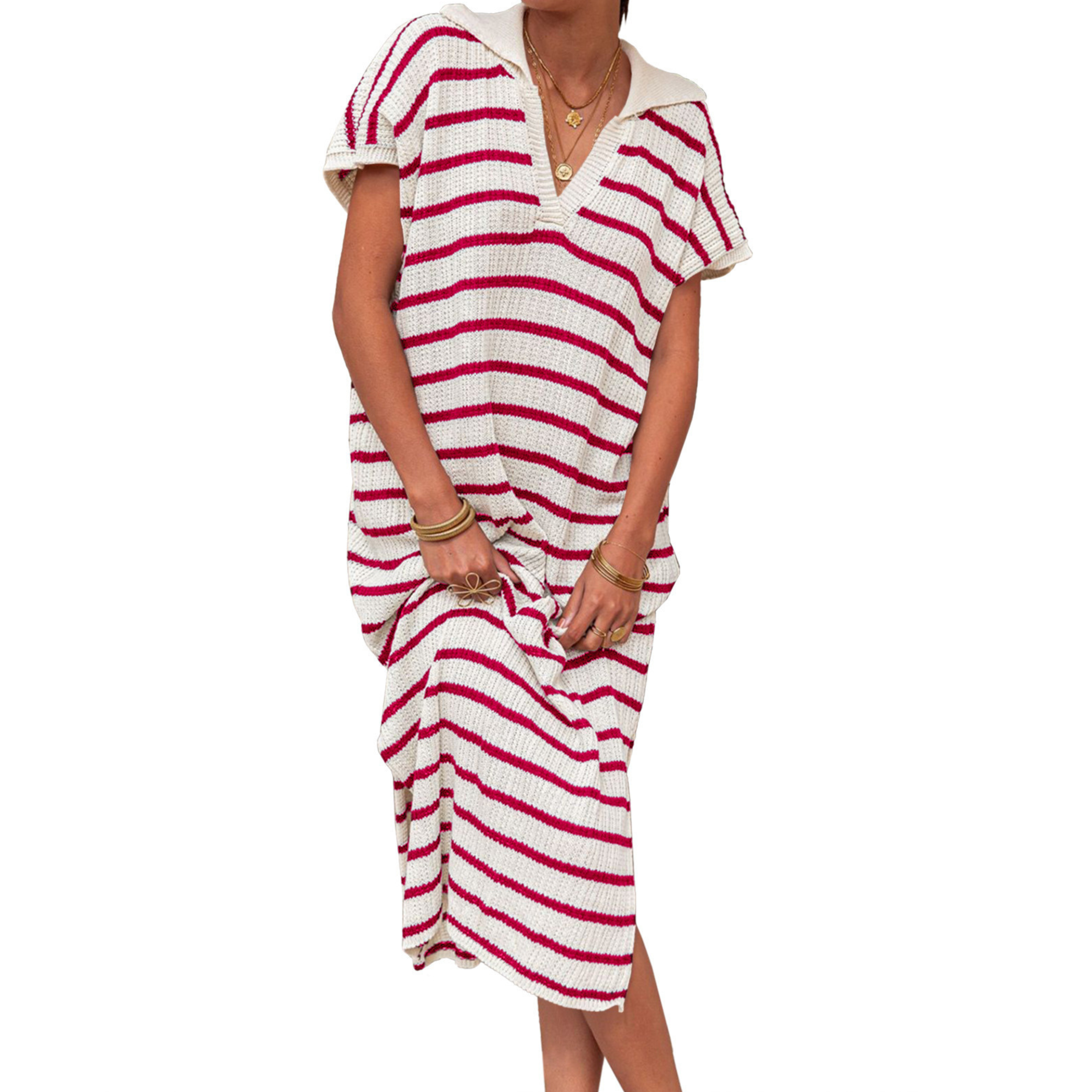 Odessa™ | Vestido maxi holgado de mujer con abertura Summer Graceful
