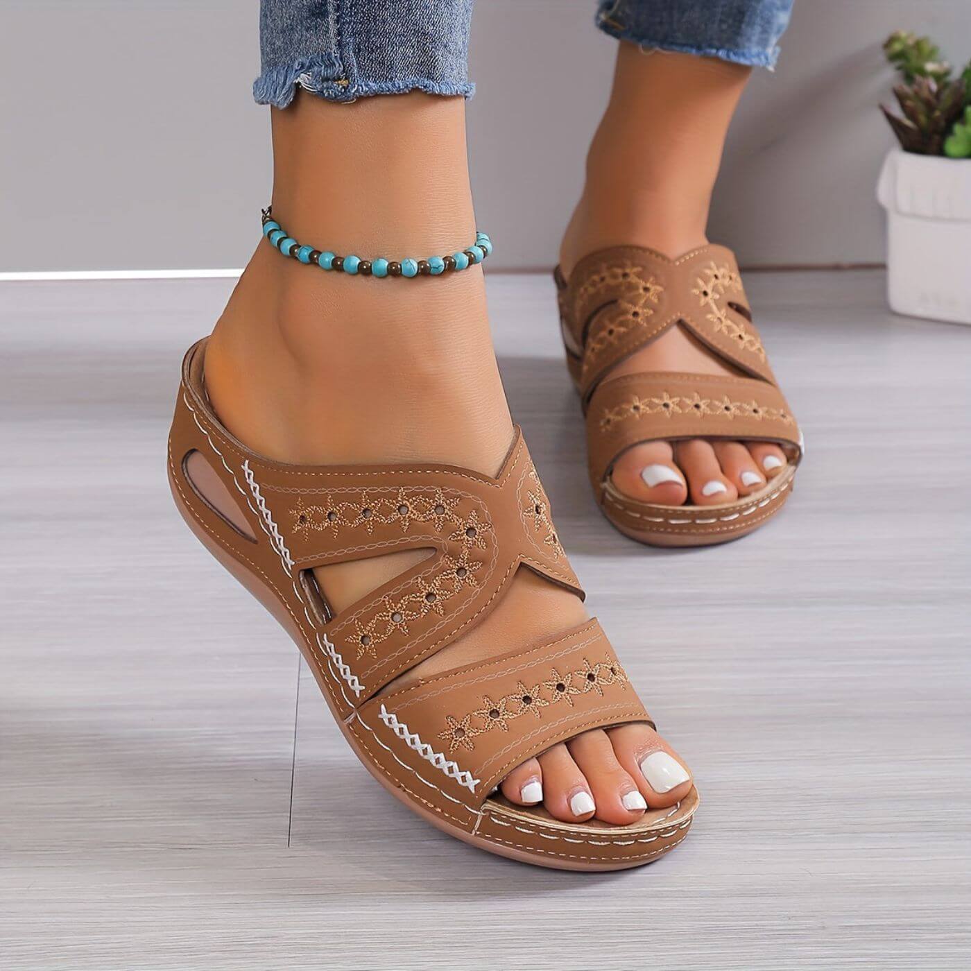 Sierra – Sandalias de cuña premium