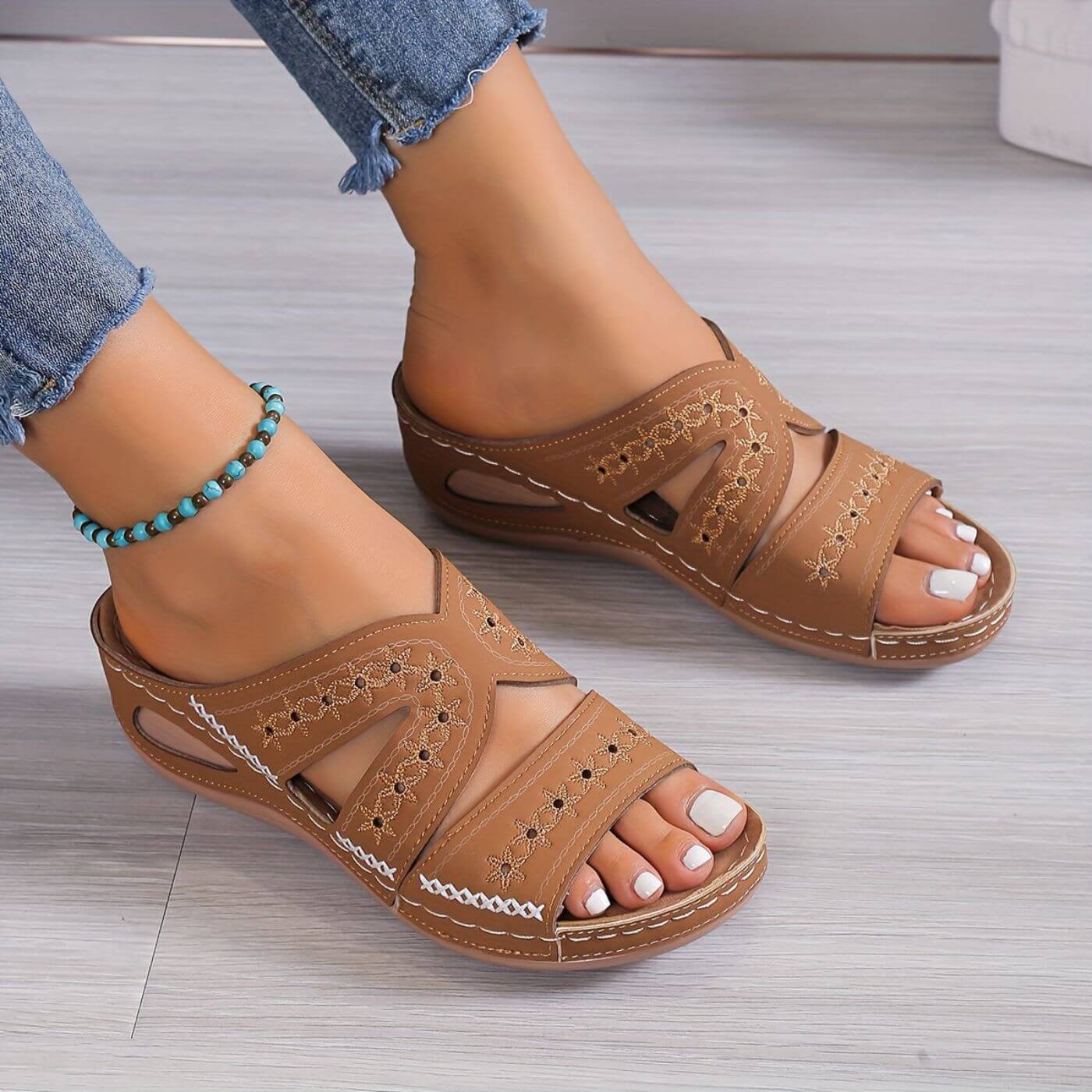 Sierra – Sandalias de cuña premium
