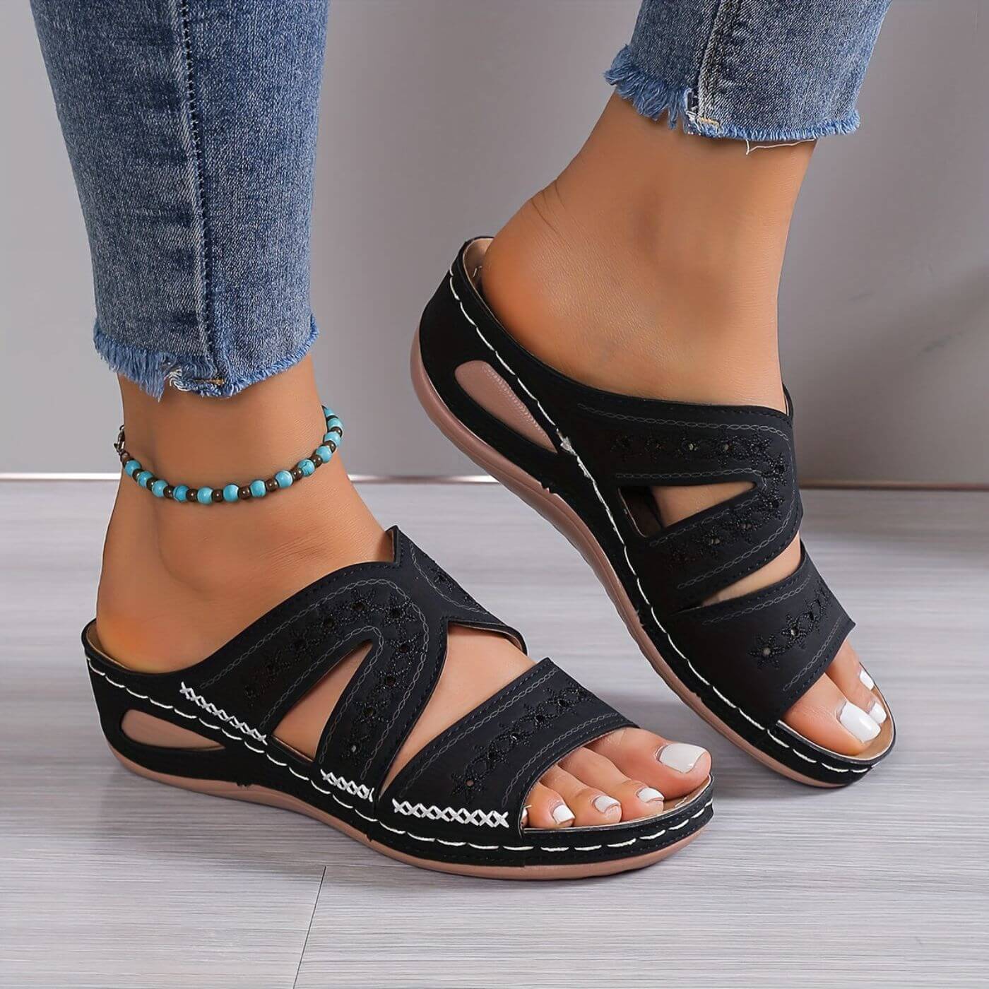Sierra – Sandalias de cuña premium