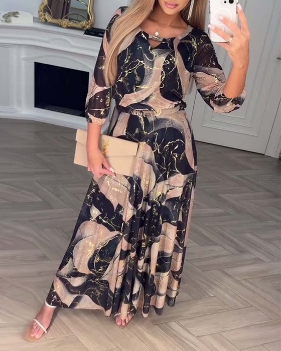 Vestido maxi corte A Celine
