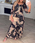 Vestido maxi corte A Celine