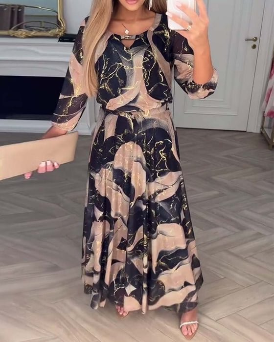 Vestido maxi corte A Celine