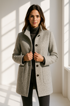 Victoria | Comfortabele Damesjas met Hoge Kraag
