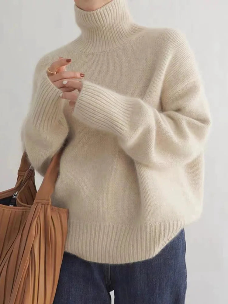 Isabella | Jersey de Cachemira con Cuello Alto