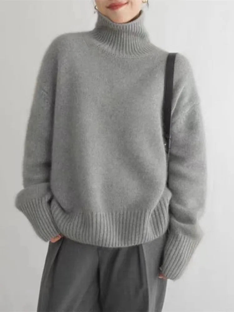 Isabella | Jersey de Cachemira con Cuello Alto