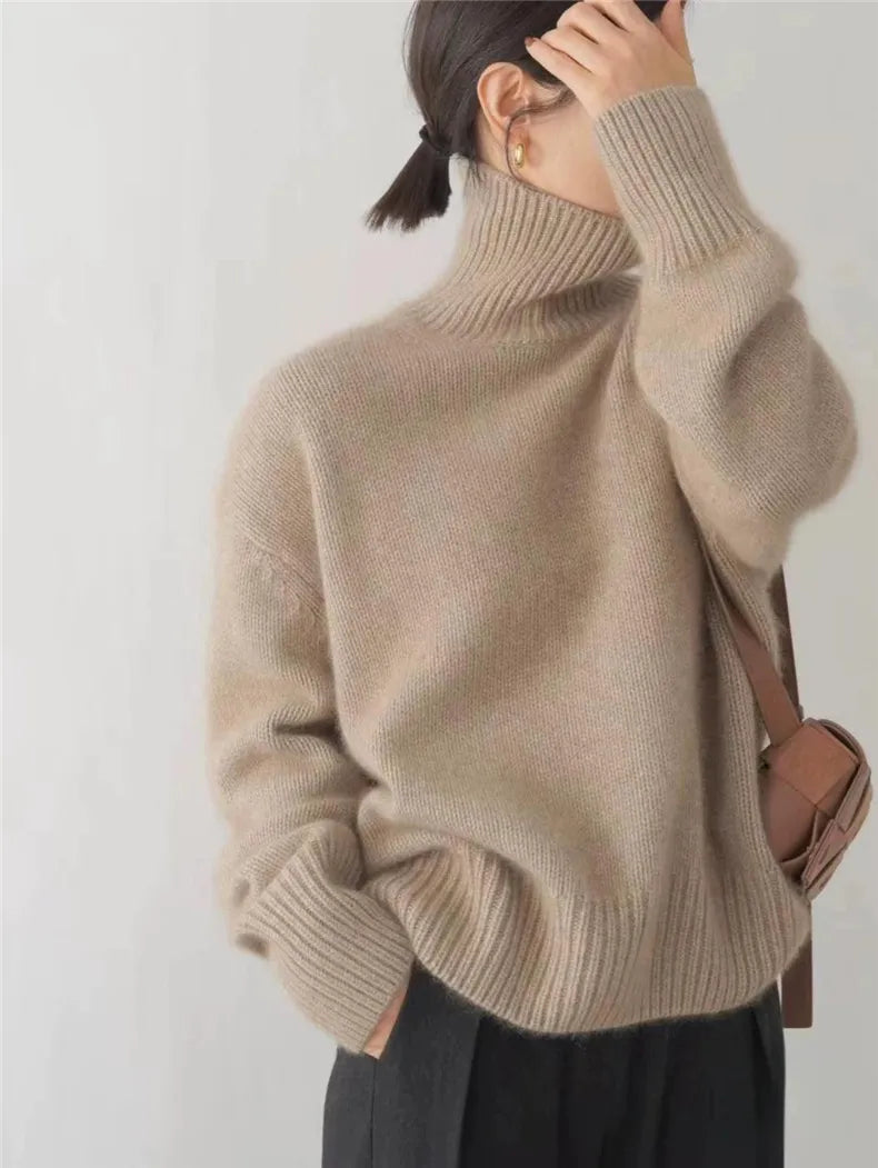 Isabella | Jersey de Cachemira con Cuello Alto