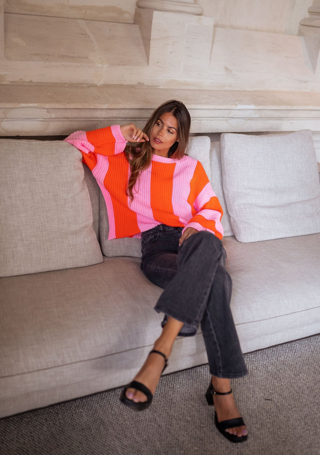 Pauline | Jersey de punto con rayas de colores