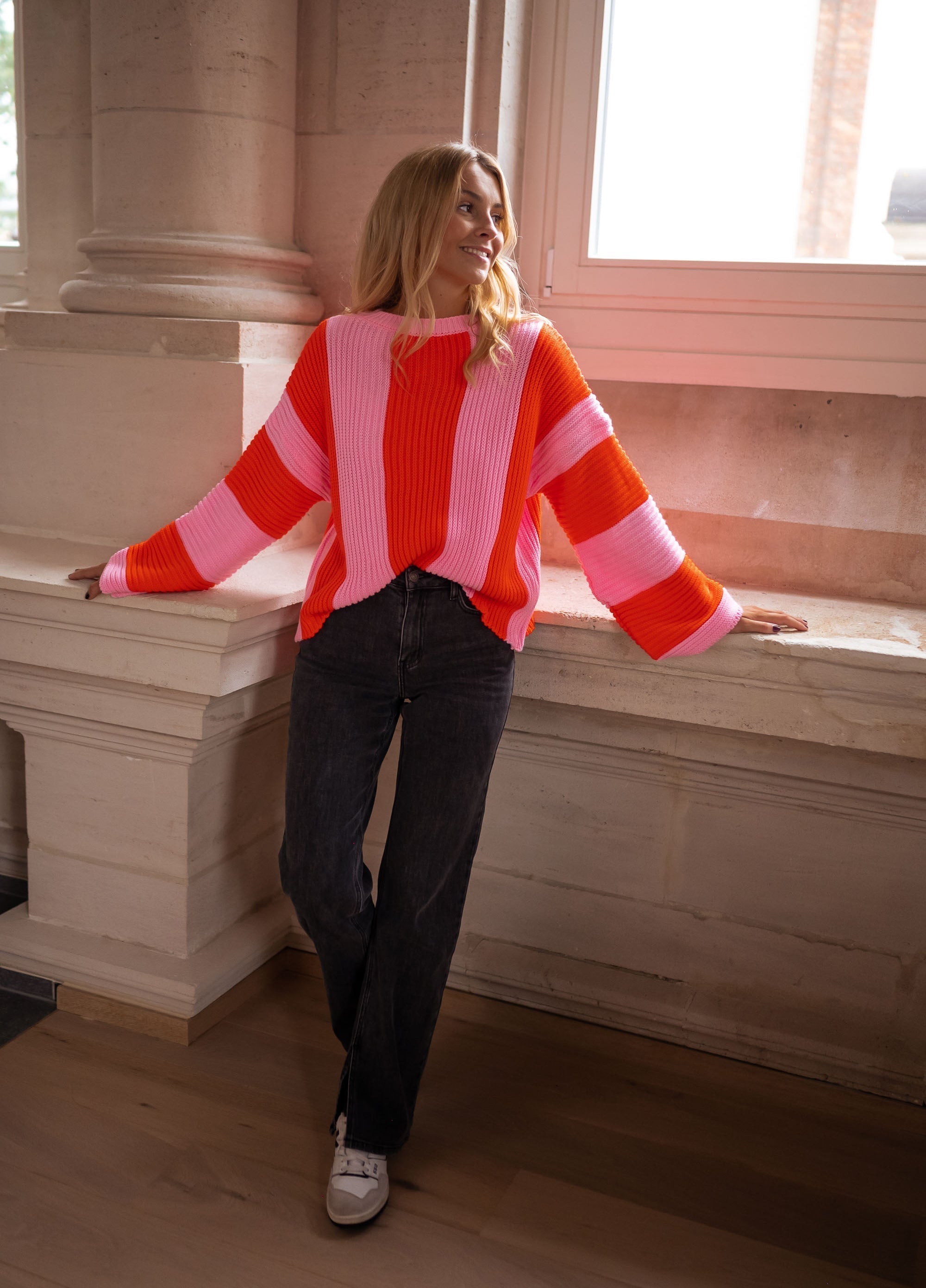 Pauline | Jersey de punto con rayas de colores