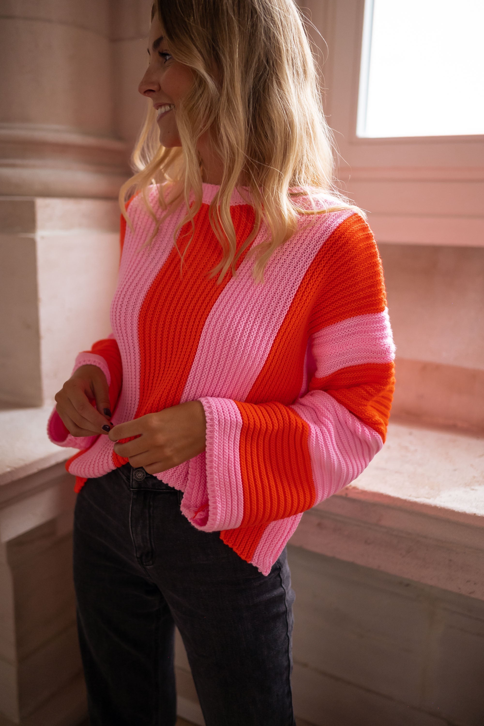 Pauline | Jersey de punto con rayas de colores