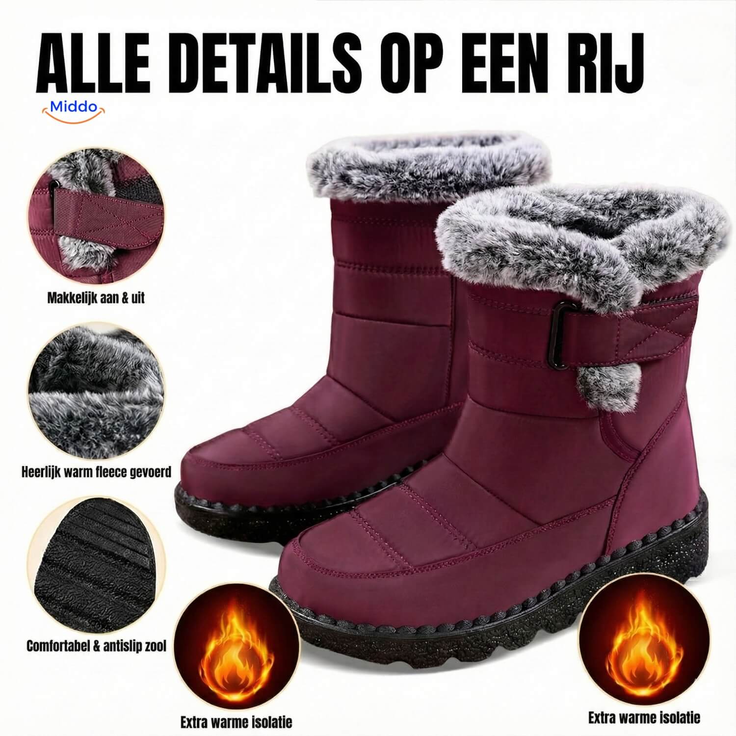 Botas de Invierno SnowBoots™ - cálidamente forradas, antideslizantes y repelentes al agua