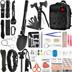 SafeForce Kit de Emergencia | Kit Táctico de Supervivencia con Primeros Auxilios, Herramientas y Bolsa