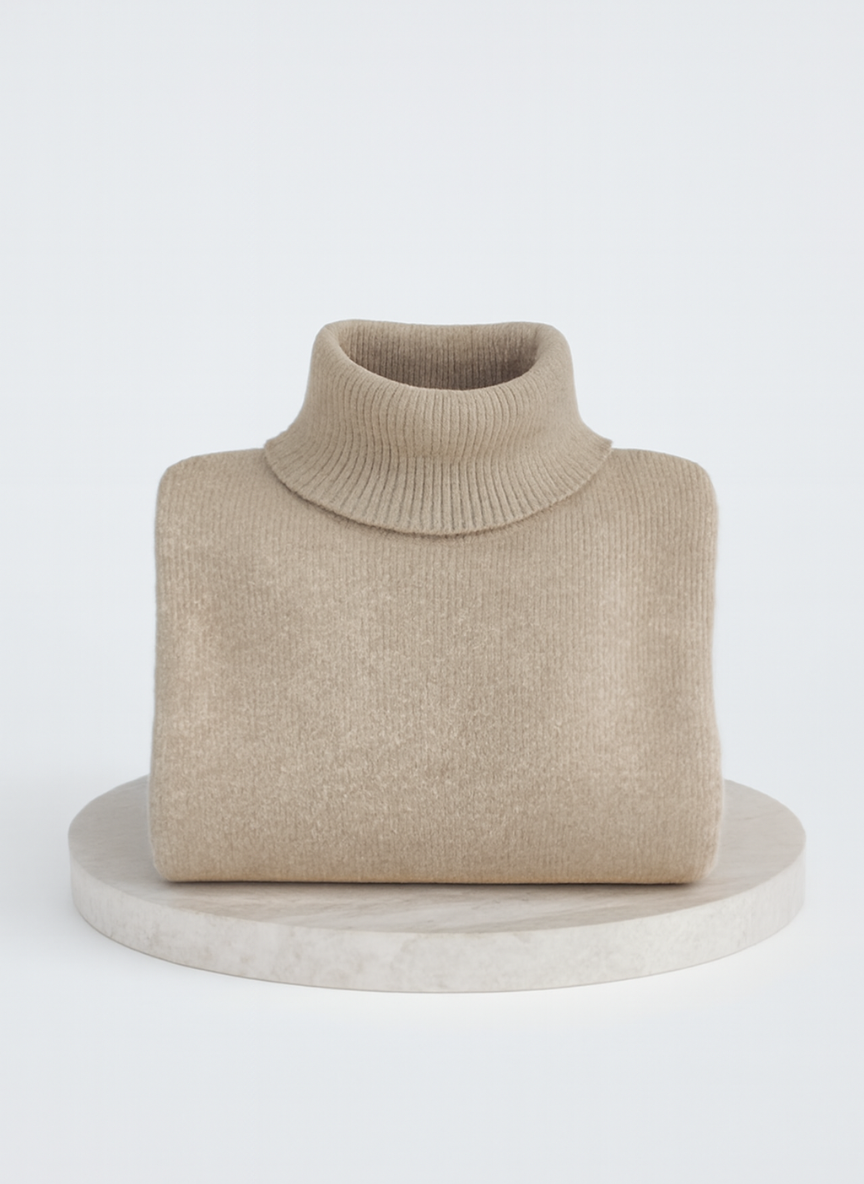 Liv | Jersey de cuello alto largo y elegante
