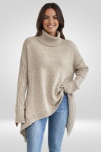 Liv | Jersey de cuello alto largo y elegante