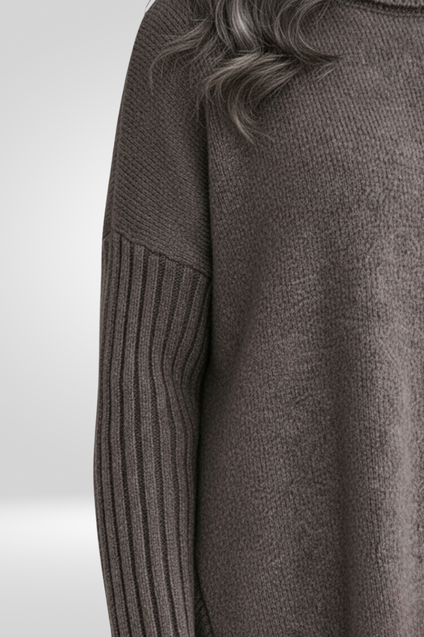 Liv | Jersey de cuello alto largo y elegante
