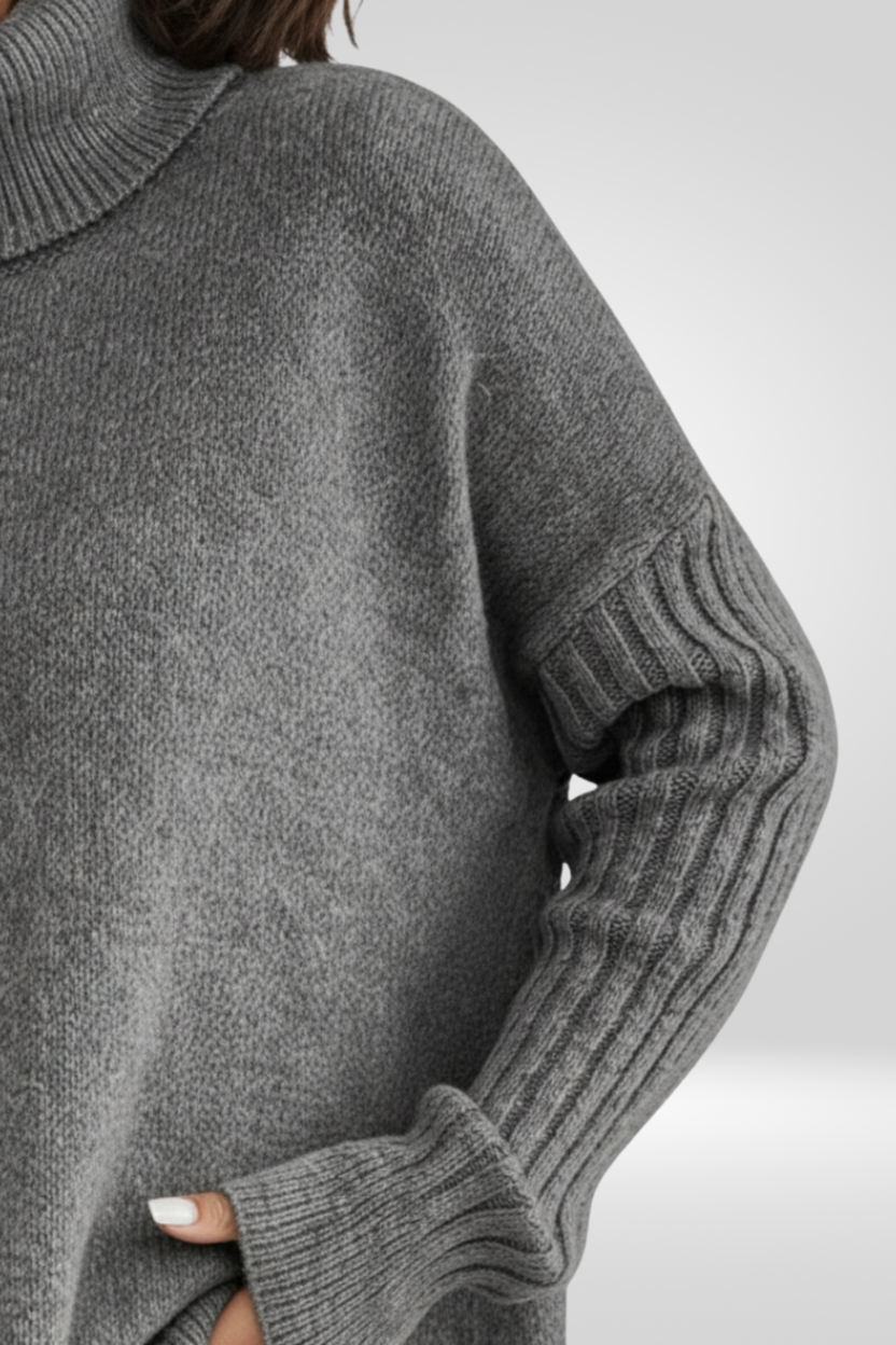 Liv | Jersey de cuello alto largo y elegante