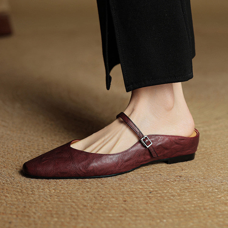 Orella – mules de cuero auténtico