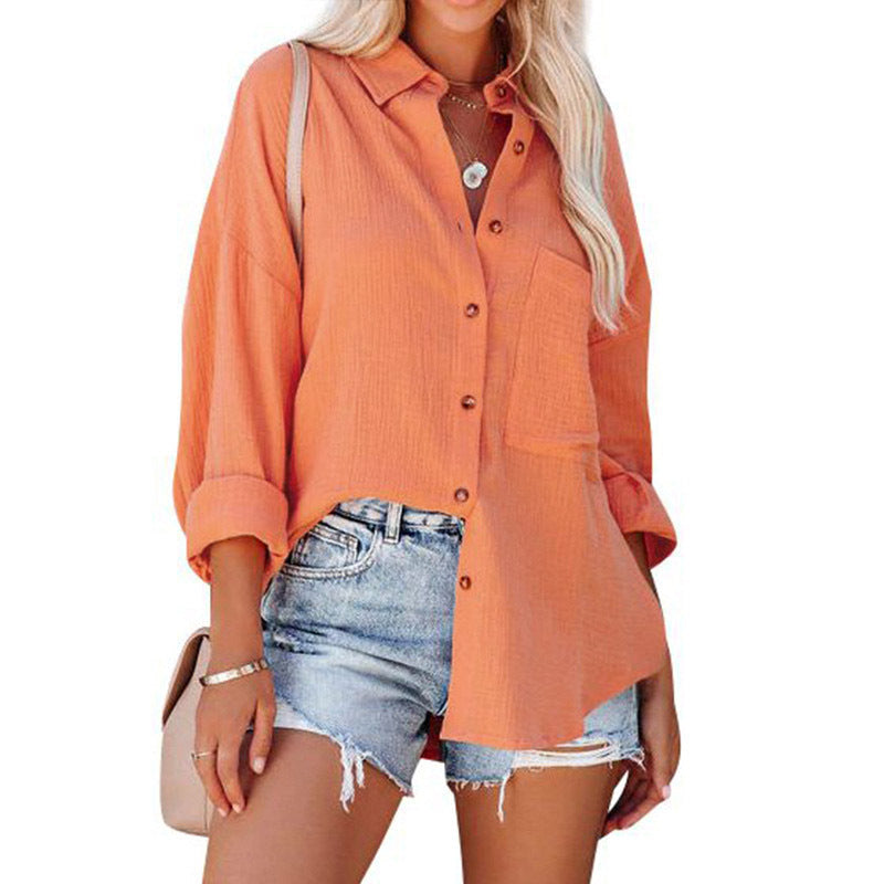 Wolly™| Blusa de manga larga casual con botones para mujer