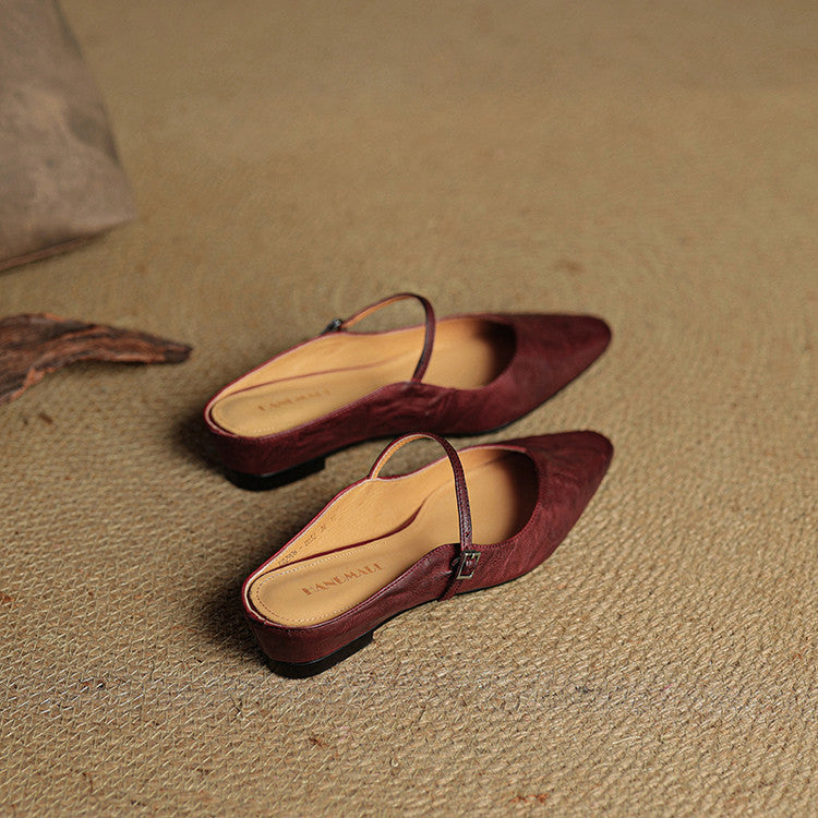 Orella – mules de cuero auténtico