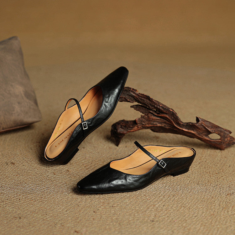 Orella – mules de cuero auténtico