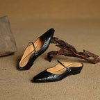 Orella – mules de cuero auténtico