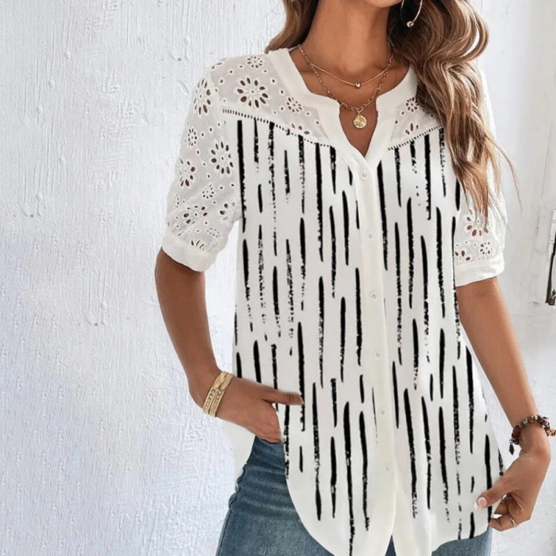 Annelise™ | Blusa Casual Estampada de Encaje para Mujer