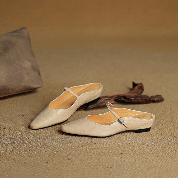 Orella – mules de cuero auténtico